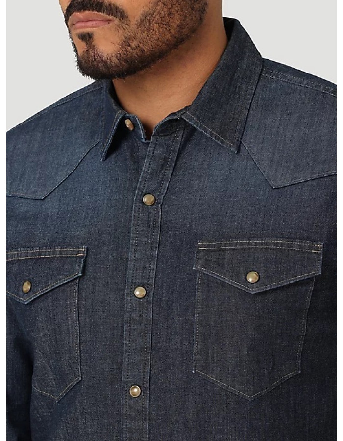 Джинсова сорочка Wrangler MENS FLEX DENIM SHIRT:DUSK
