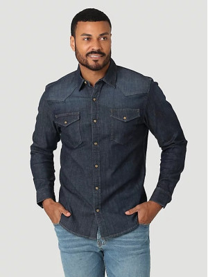 Джинсова сорочка Wrangler MENS FLEX DENIM SHIRT:DUSK