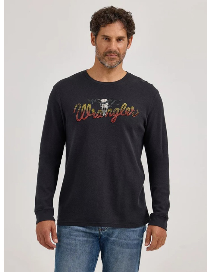 Футболка з довгим рукавом Wrangler Washed Black