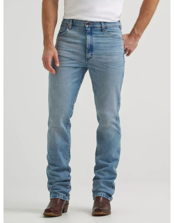 Джинси чоловічі Wrangler 936 Cowboy Cut Slim Fit Vintage Wash Jean Authentic Blue
