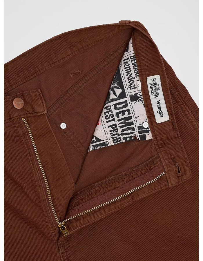 Джинси Wrangler x Stranger Things 13MWZ Cowboy Cut Corduroy Pant Copper Brown