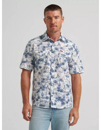 Сорочка Wrangler Men's Print Camp Shirt Cowboy Conversation