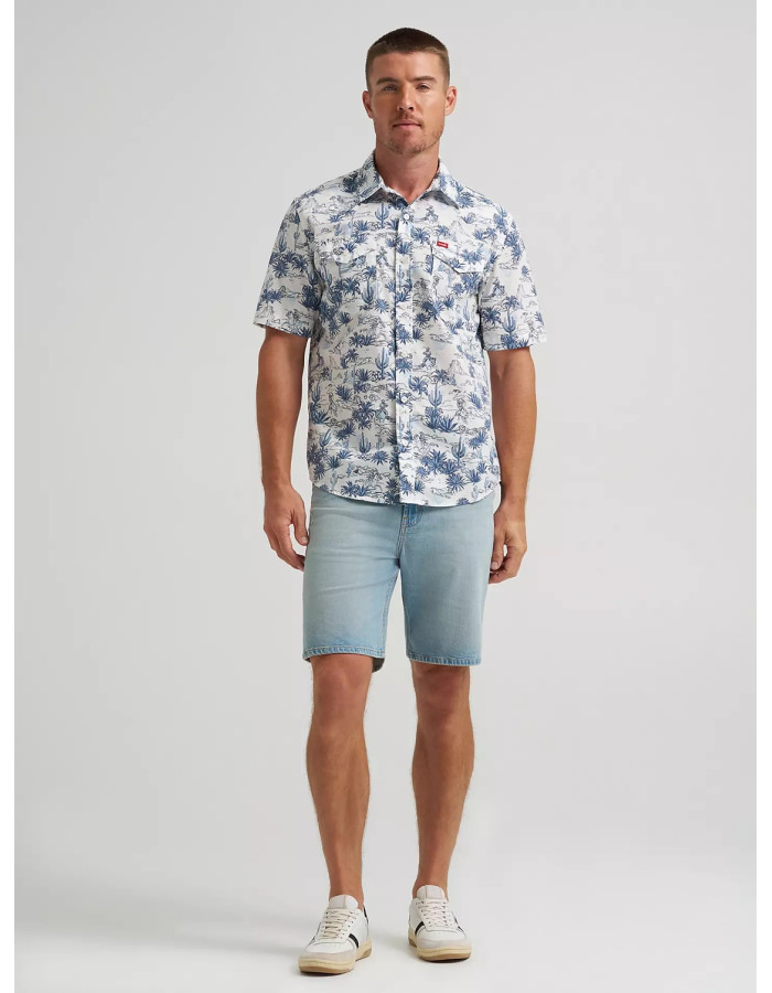 Сорочка Wrangler Men's Print Camp Shirt Cowboy Conversation