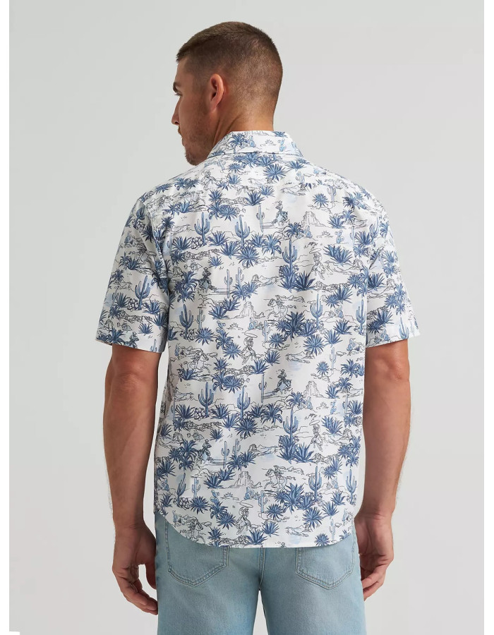 Сорочка Wrangler Men's Print Camp Shirt Cowboy Conversation