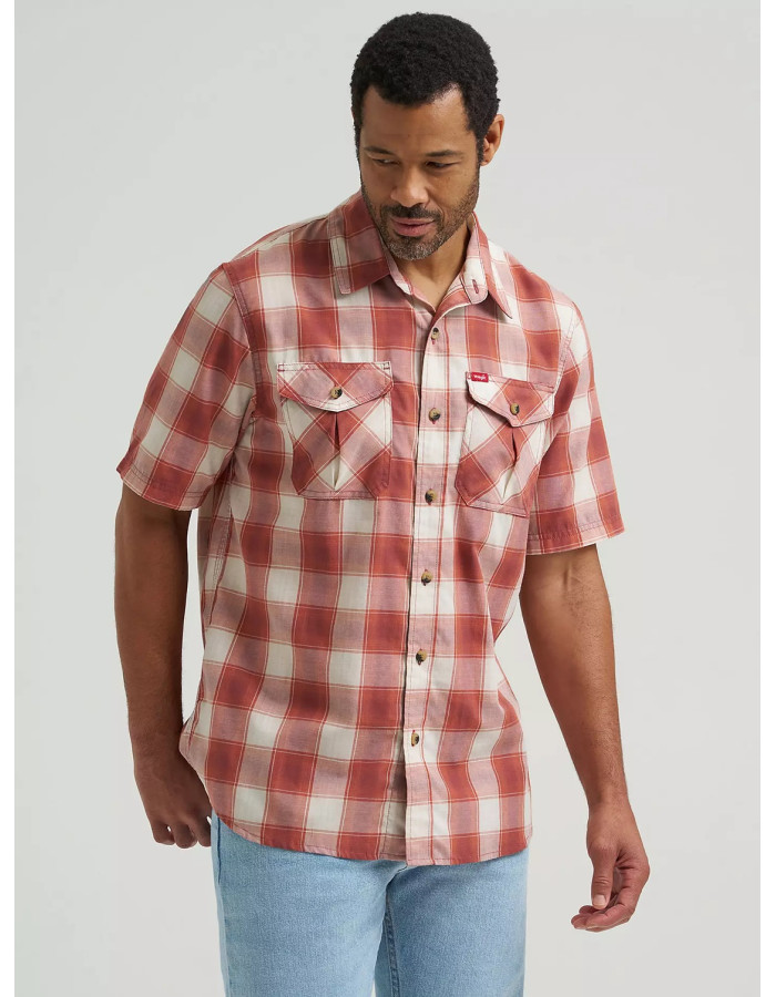 Сорочка Wrangler Heritage Plaid Poplin Shirt Copper Brown Heather