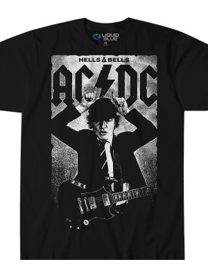 Футболка Liquid Blue  ACDC Angus Poster Black 31883