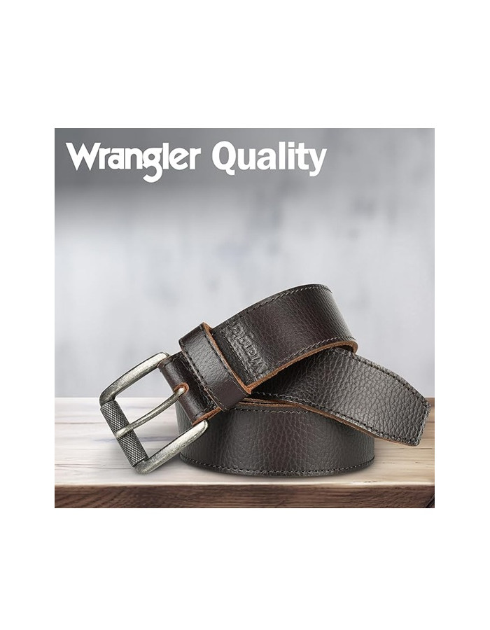 Ремінь Wrangler Men's Pebble Leather Belt, 38mm Roller Buckle LB93785WRQB
