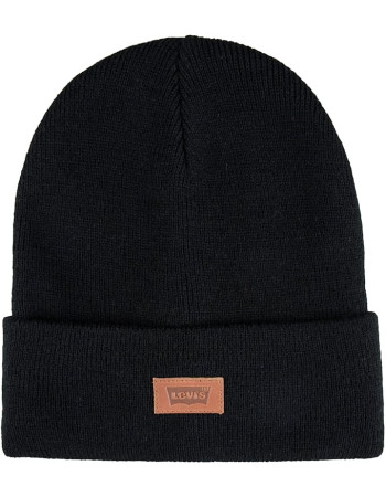 Шапка levis Men's Knit Cuffed All Season Beanie Hat Black Label