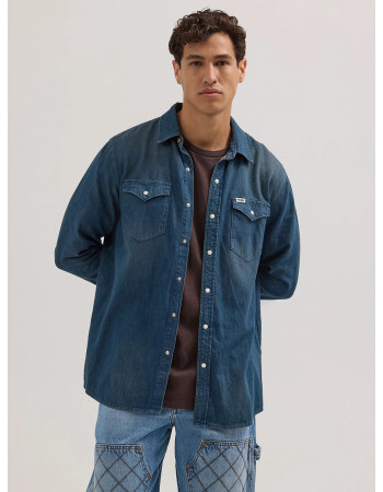 Джинсова сорочка Wrangler Western Denim Shirt Tobacco