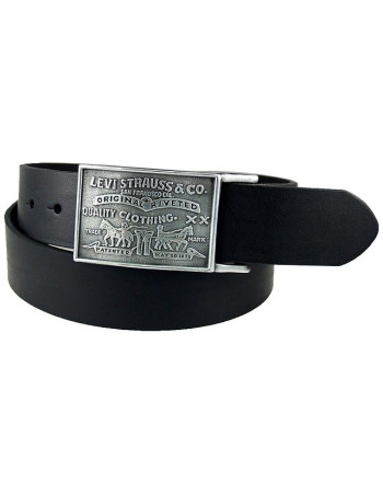 Ремінь LEVIS Leather Belt With Plaque Buckle 11LV0253 black