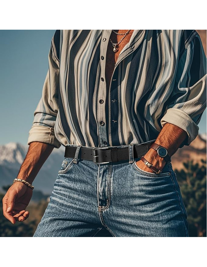 Ремінь Wrangler  Pebble Leather Belt, 38mm Roller Buckle Casual Everyday Belt for Jeans lb93785wrqc