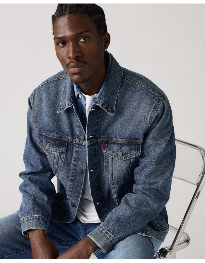 Джинсовая куртка Levis Premium  Relaxed Fit Thermodapt Trucker Jacket Friend Of Mine