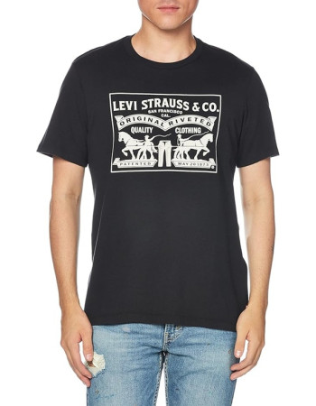 Футболка Levis Mens 2-Horse Graphic Tee Mineral Black 224950041