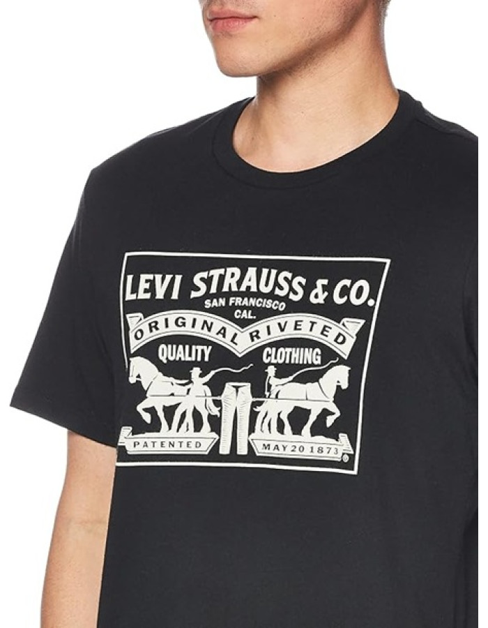 Футболка Levis Mens 2-Horse Graphic Tee Mineral Black 224950041