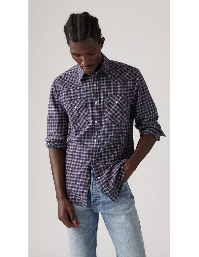 Сорочка Levis Classic Western Standard Fit Shirt Wesley Micro Plaid Dress Blues 
