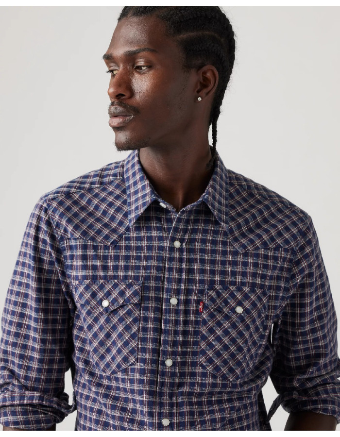 Сорочка Levis Classic Western Standard Fit Shirt Wesley Micro Plaid Dress Blues 
