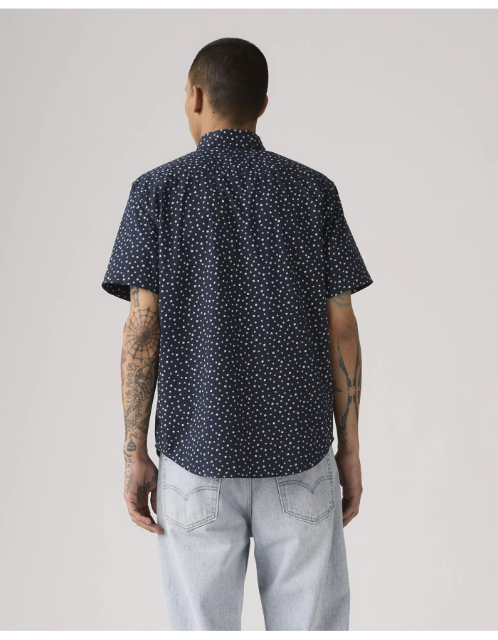 Рубашка Levis Short-sleeve Classic Standard Fit Shirt Kieran Geo Print Navy Blazer 