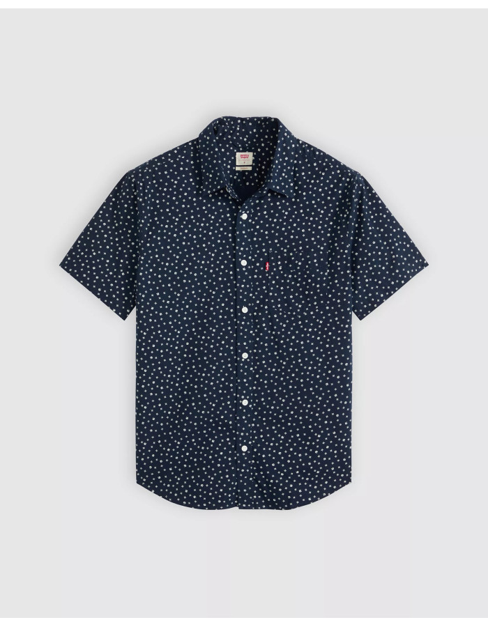 Рубашка Levis Short-sleeve Classic Standard Fit Shirt Kieran Geo Print Navy Blazer 
