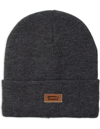 Шапка levis Men's Knit Cuffed All Season Beanie Hat Grey Solid