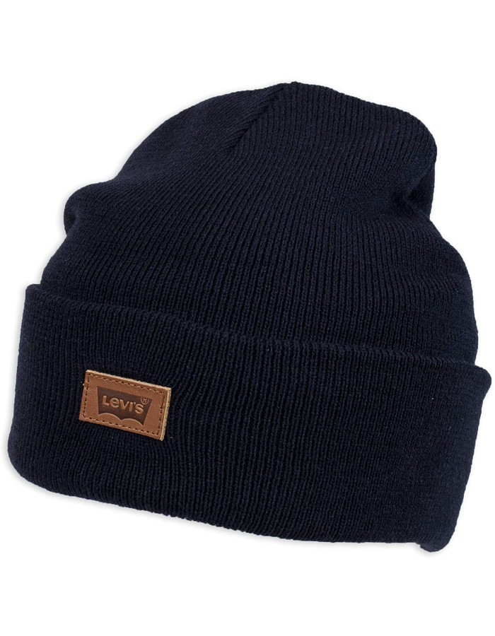 Шапка levis Men's Knit Cuffed All Season Beanie Hat Navy Solid