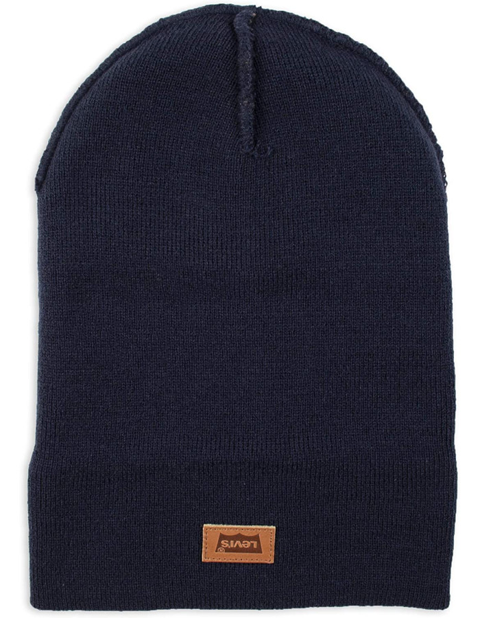 Шапка levis Men's Knit Cuffed All Season Beanie Hat Navy Solid