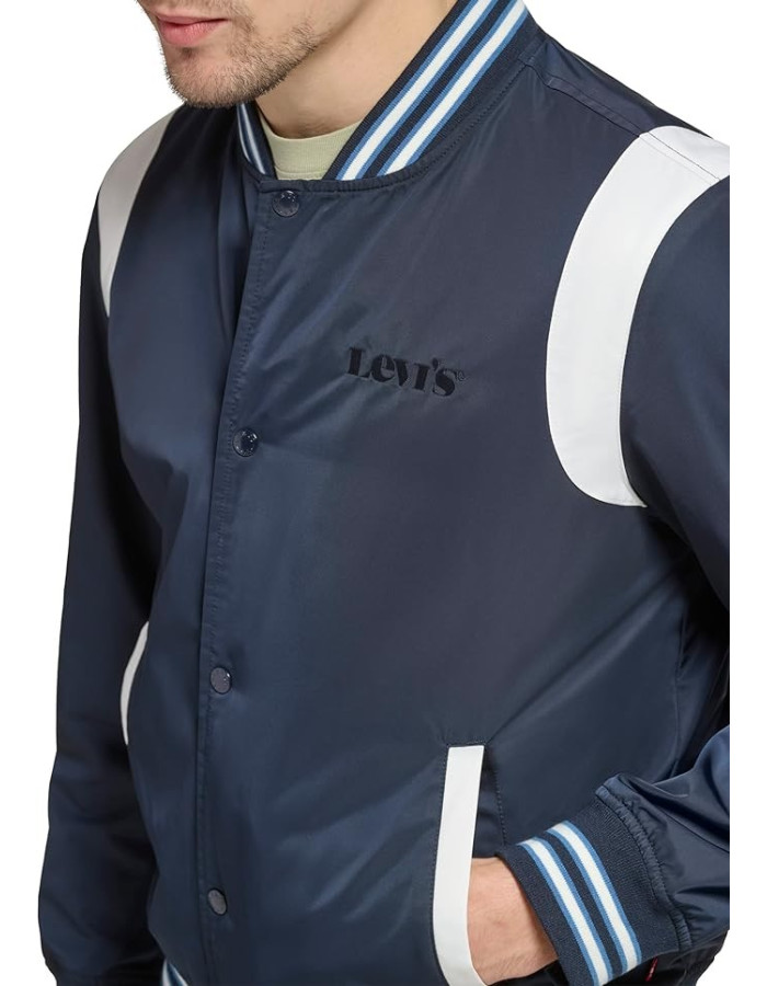 Куртка Levi's Men's Colorblock Varsity Bomber Jacket Navy Racer Stripe 